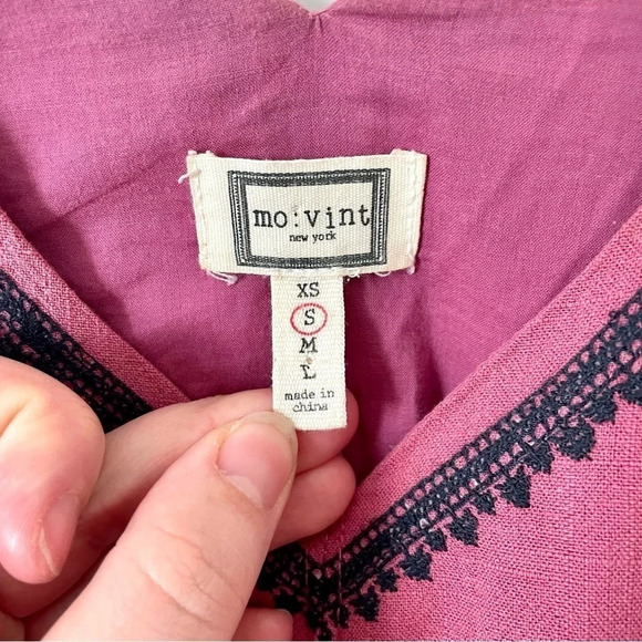 Anthropologie Mo:Vint Linen Blend Slip Dress - Picture 3 of 6